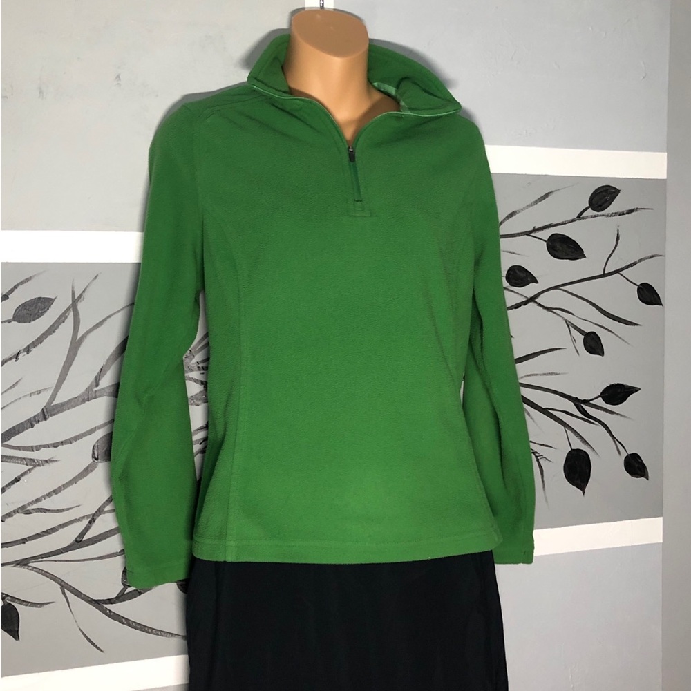Lands End Green Quarter-Zip Pullover